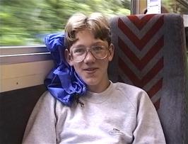 Oliver Lindley on the train from Glasgow to Fort William